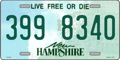 NH license plate 3998340