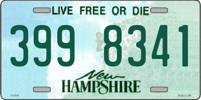 NH license plate 3998341