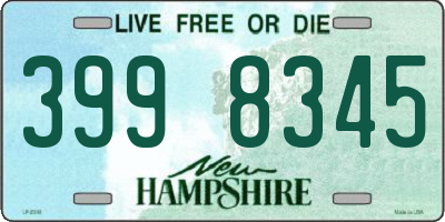 NH license plate 3998345