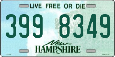 NH license plate 3998349