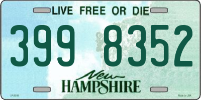 NH license plate 3998352