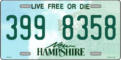 NH license plate 3998358