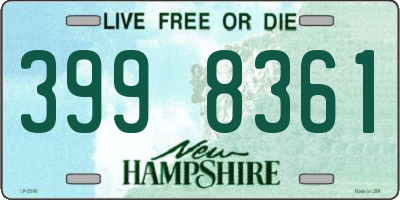 NH license plate 3998361