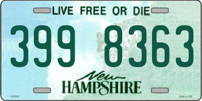 NH license plate 3998363