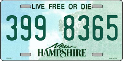 NH license plate 3998365