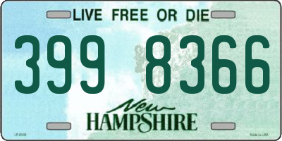 NH license plate 3998366