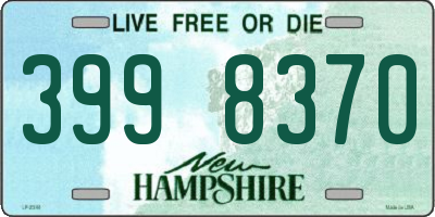 NH license plate 3998370