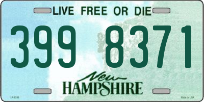 NH license plate 3998371