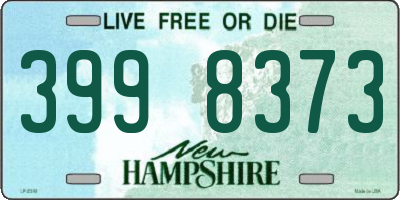 NH license plate 3998373