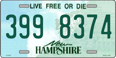 NH license plate 3998374