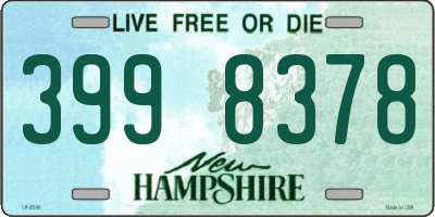 NH license plate 3998378