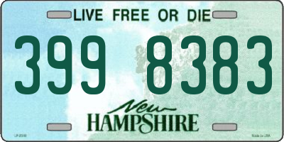 NH license plate 3998383