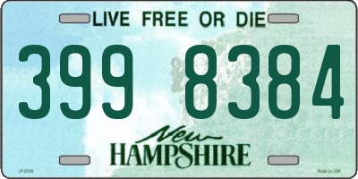 NH license plate 3998384