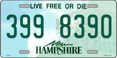 NH license plate 3998390