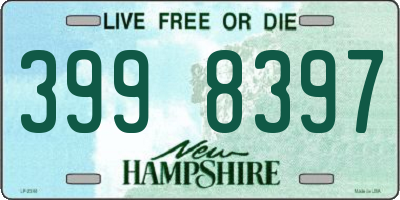 NH license plate 3998397