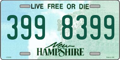 NH license plate 3998399