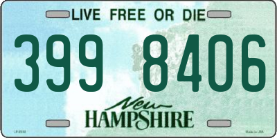 NH license plate 3998406