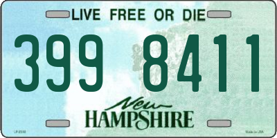 NH license plate 3998411