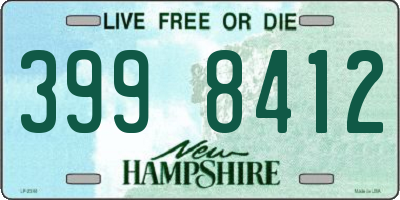 NH license plate 3998412