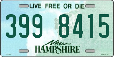 NH license plate 3998415