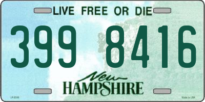 NH license plate 3998416