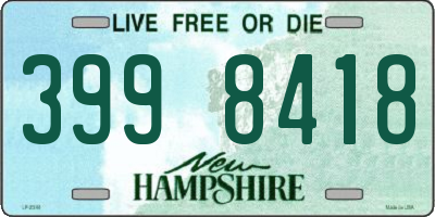 NH license plate 3998418