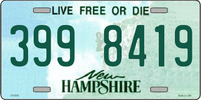 NH license plate 3998419