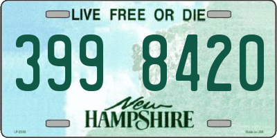 NH license plate 3998420