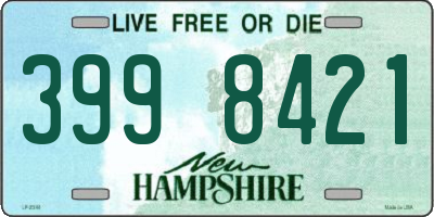 NH license plate 3998421