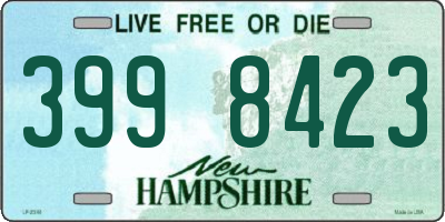 NH license plate 3998423