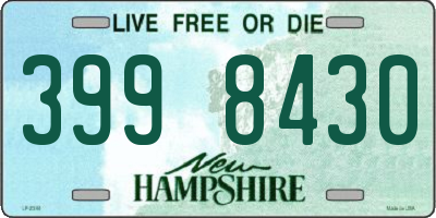 NH license plate 3998430