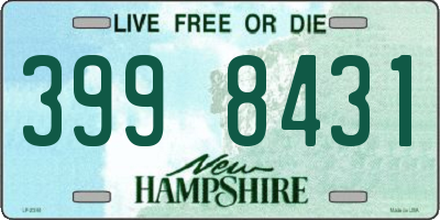 NH license plate 3998431