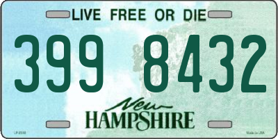 NH license plate 3998432