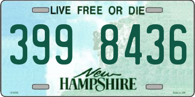 NH license plate 3998436