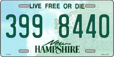 NH license plate 3998440