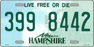 NH license plate 3998442