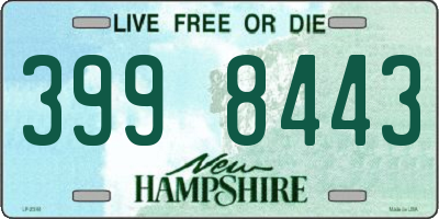 NH license plate 3998443