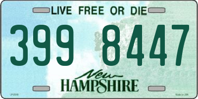 NH license plate 3998447