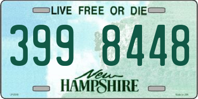 NH license plate 3998448