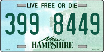 NH license plate 3998449