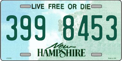 NH license plate 3998453