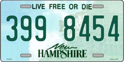 NH license plate 3998454