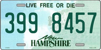 NH license plate 3998457