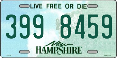 NH license plate 3998459