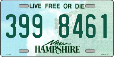 NH license plate 3998461