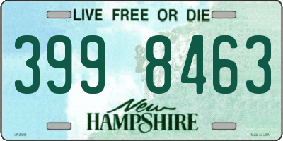 NH license plate 3998463