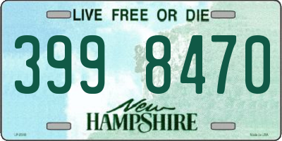 NH license plate 3998470