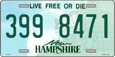 NH license plate 3998471