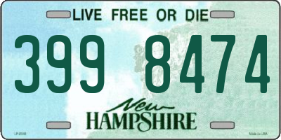 NH license plate 3998474