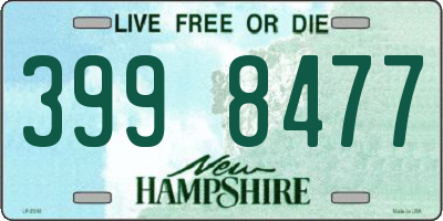 NH license plate 3998477